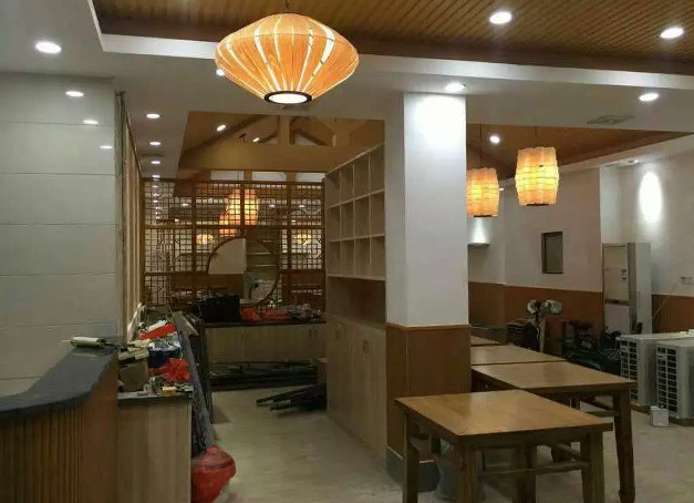 北京涂总餐厅使用美尔家木皮吊灯